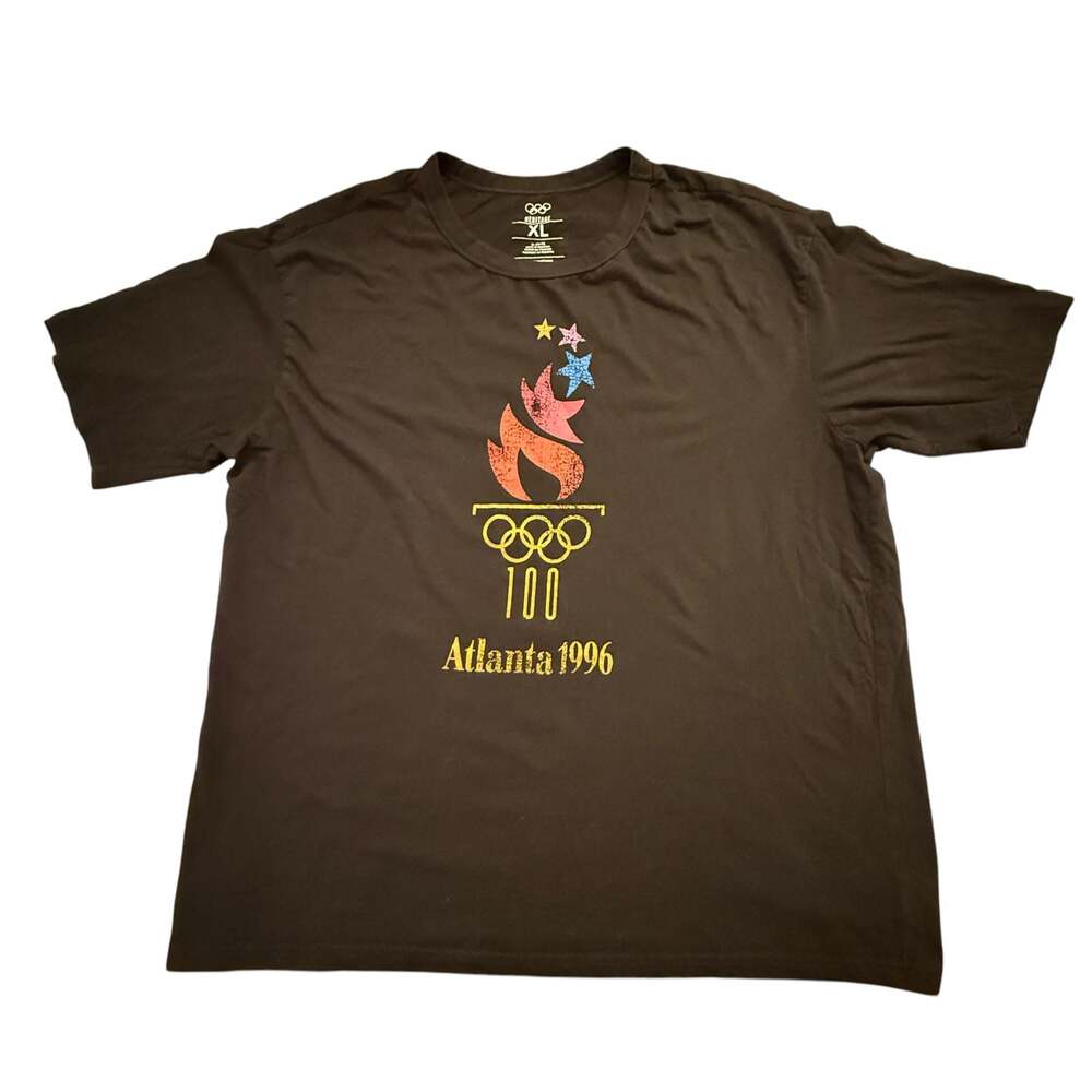 Olympic Heritage Size XL Atlanta 1996 Centennial Flame Logo Graphic T-Shirt